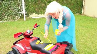 Frozen Elsa vs Anna BODY PAINT FUNNY PRANK w/ Spiderman Joker Hulk Superhero in Real Life Kids Movie