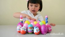 Surprise Eggs Kinder Surprise Unboxing - Barbie Hello Kitty Peppa Pig Disney Princess Toys