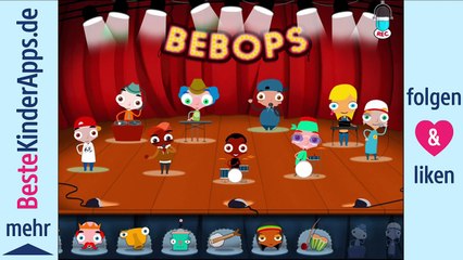 Bebops - Lustige Band-Musik App für Kinder, Android, iPad, iPhone