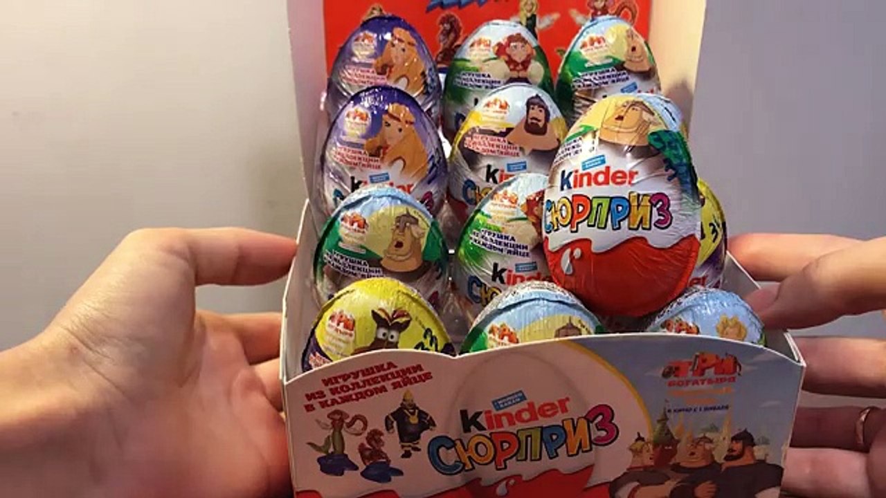 Киндеры ТРИ БОГАТЫРЯ. Долгожданные!! Распаковка и обзор веса. Unboxing kinder