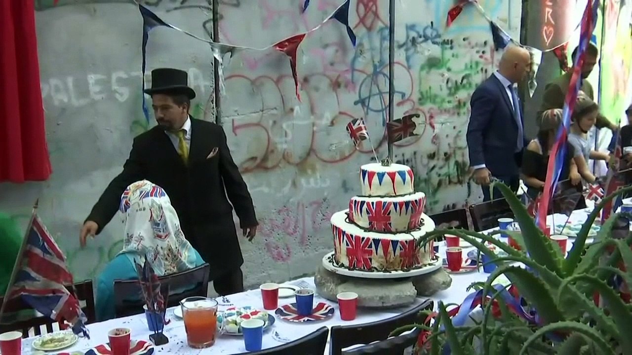 Banksy holds 'street party' to mark Balfour Declaration