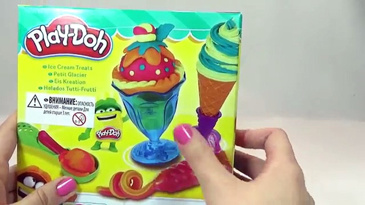 Маша и Медведь. Открываем набор пластилина плей до и делаем мороженое для Маши. Masha and the Bear