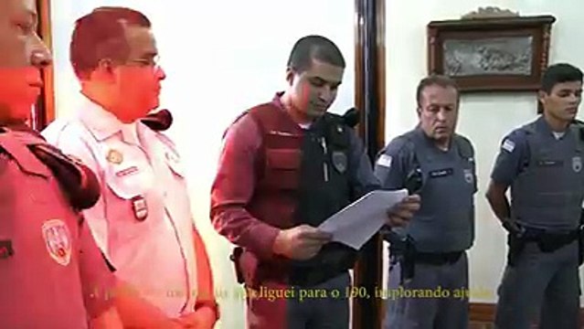 Mulher agradece a PM por salvar o marido