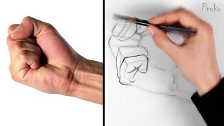 How to Draw a Fist - Hand Drawing Example
