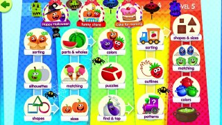 Kids Play and Learn Colors, Fruits and Vegetables Names With Funny Food - Education Gameplay Video