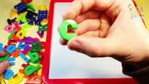Learn ABC Phonics Using Fridge Letters Magnets Words ABCDE Game Alphabet Toys ABCD Super Letter Song