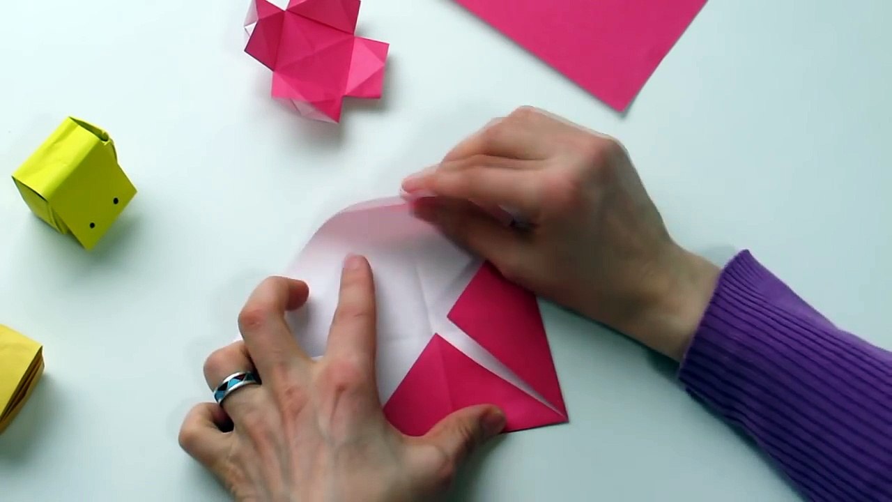 Origami - How to make a SCHOOL BAG
