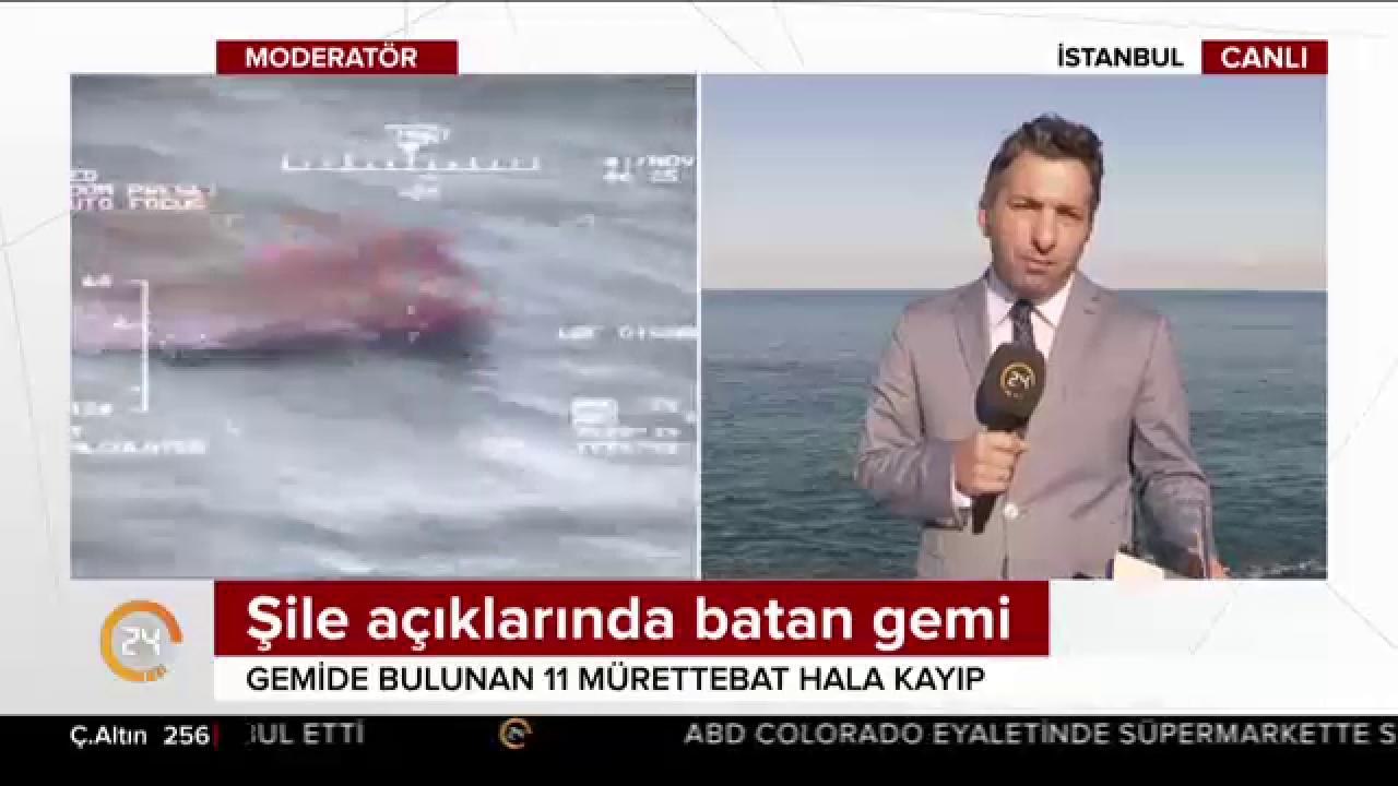 Şile'de gemi battı