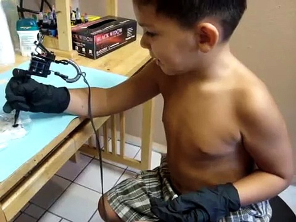 TATTOO BABY TATT DOES HIS VERY FIRST TATTOO