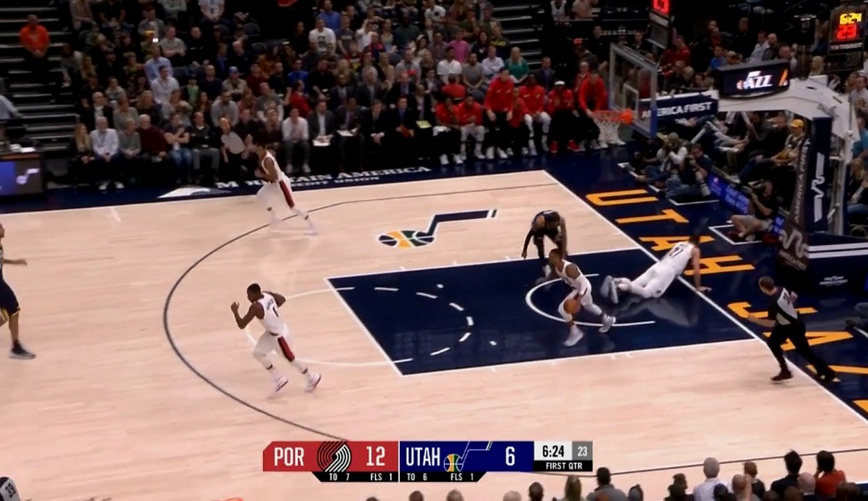 Jusuf Nurkić borba za loptu vs Utah