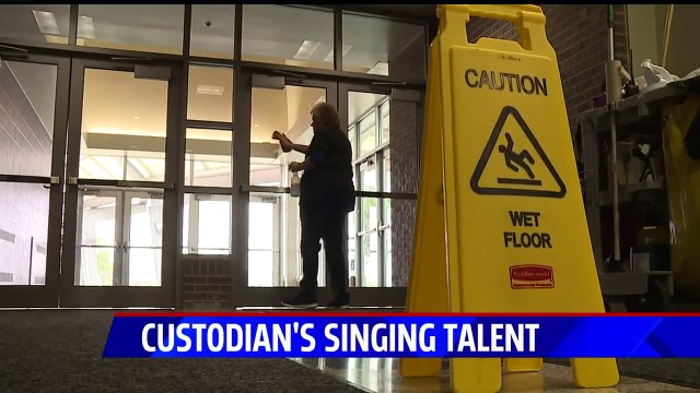 Singing Custodian`s Voice Brings Joy to Indiana High School Students