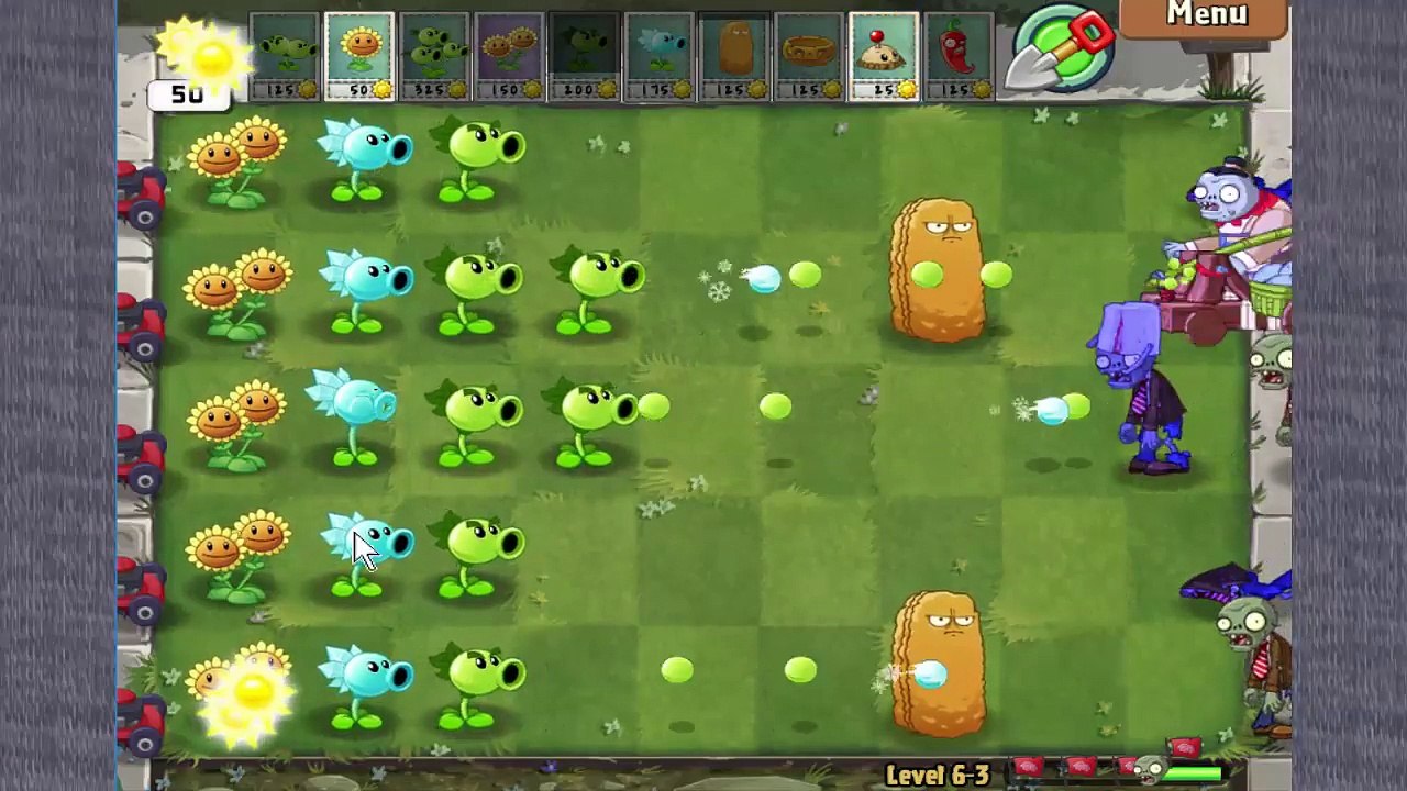 Plants vs Zombies 2 PC - Snow Pea and Repeater vs Gargantuar/ PvZ Gameplay