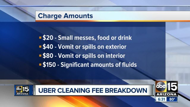Uber customers claim cleaning fees are bogus