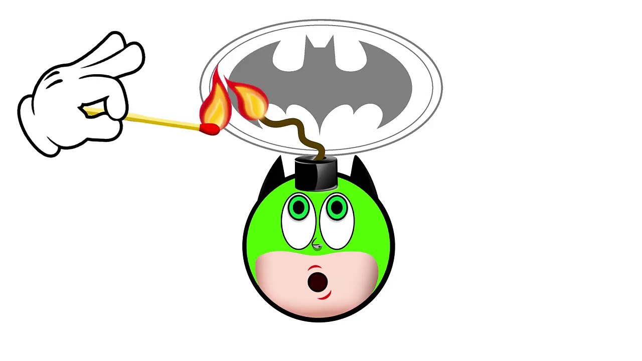 BABY BATMAN as a BOMB! Learn Colors for kids! Nursery Songs