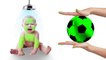 Learn Colors with Bad Baby Tantrums Crying Baby Soccer Balls Finger Family Spiderman Spongebob Hulk