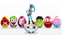 SURPRISE EGGS! LEARN COLORS! Hulk! McQueen! PIg! Disney Princess! Moana! McStuffins