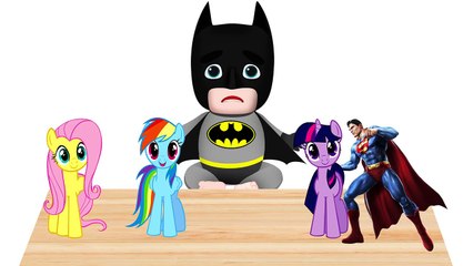 BABY BATMAN CRY with SUPERMAN and Little Pony! FINGER FAMILY! Video for toddlers!