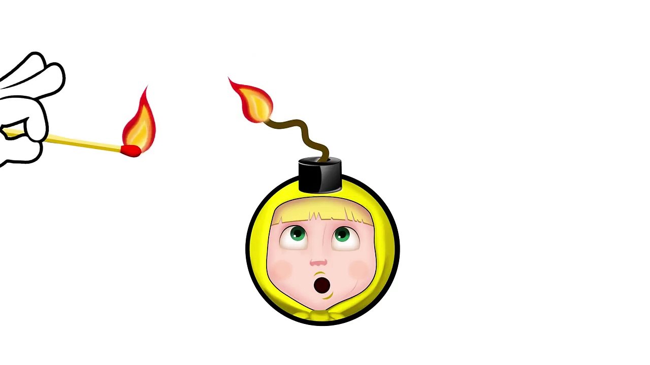 Masha as a BOMB! Masha and the Bear! Learn Colors! Video for toddlers!