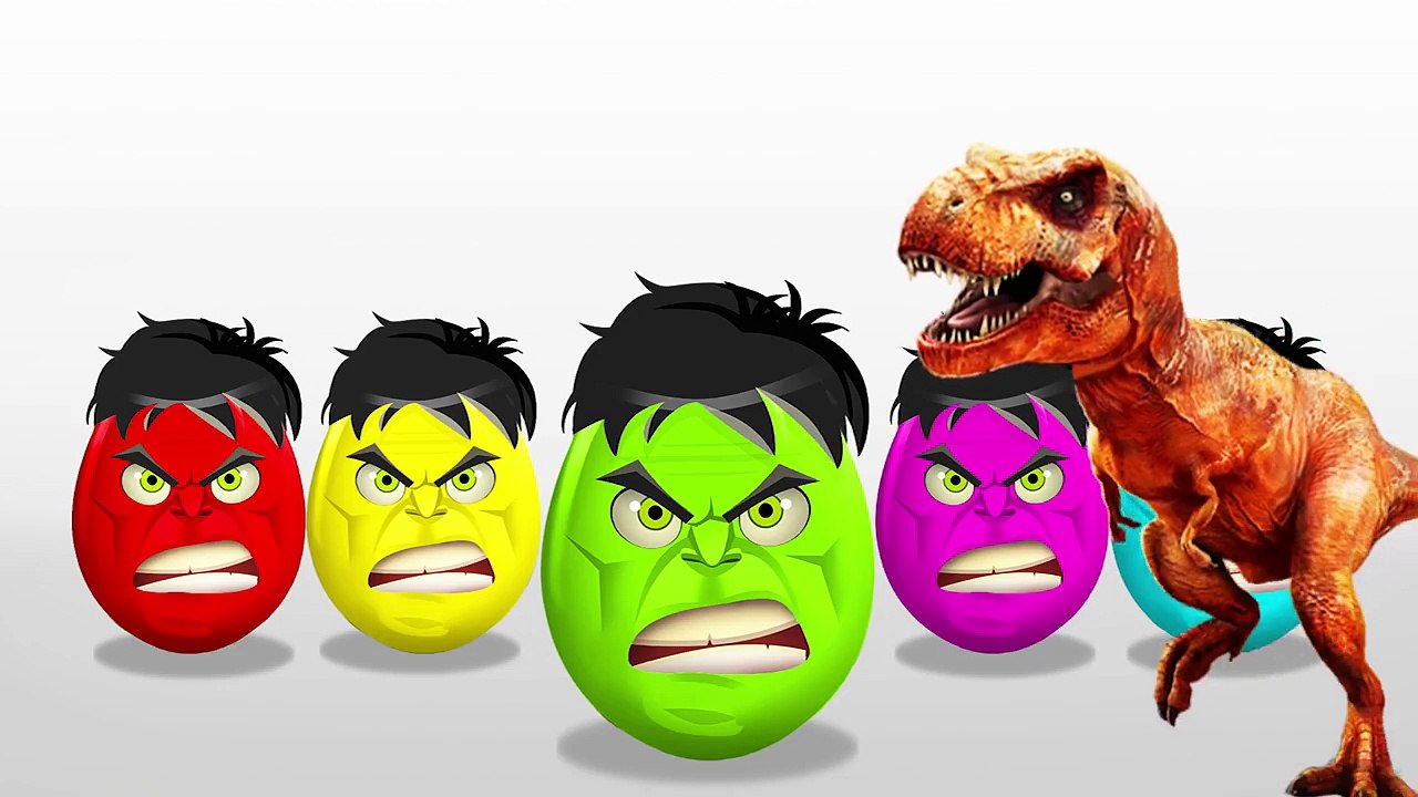 NEW HULK! DINOSAUR! Baby Hulk! LEARN COLORS! Surprise Eggs! Video for toddlers and kids!
