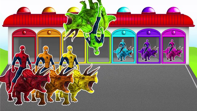NEW SPIDERMAN and DINOSAUR!!! LEARN COLORS AND NUMBERS! Video for kids and toddlers!