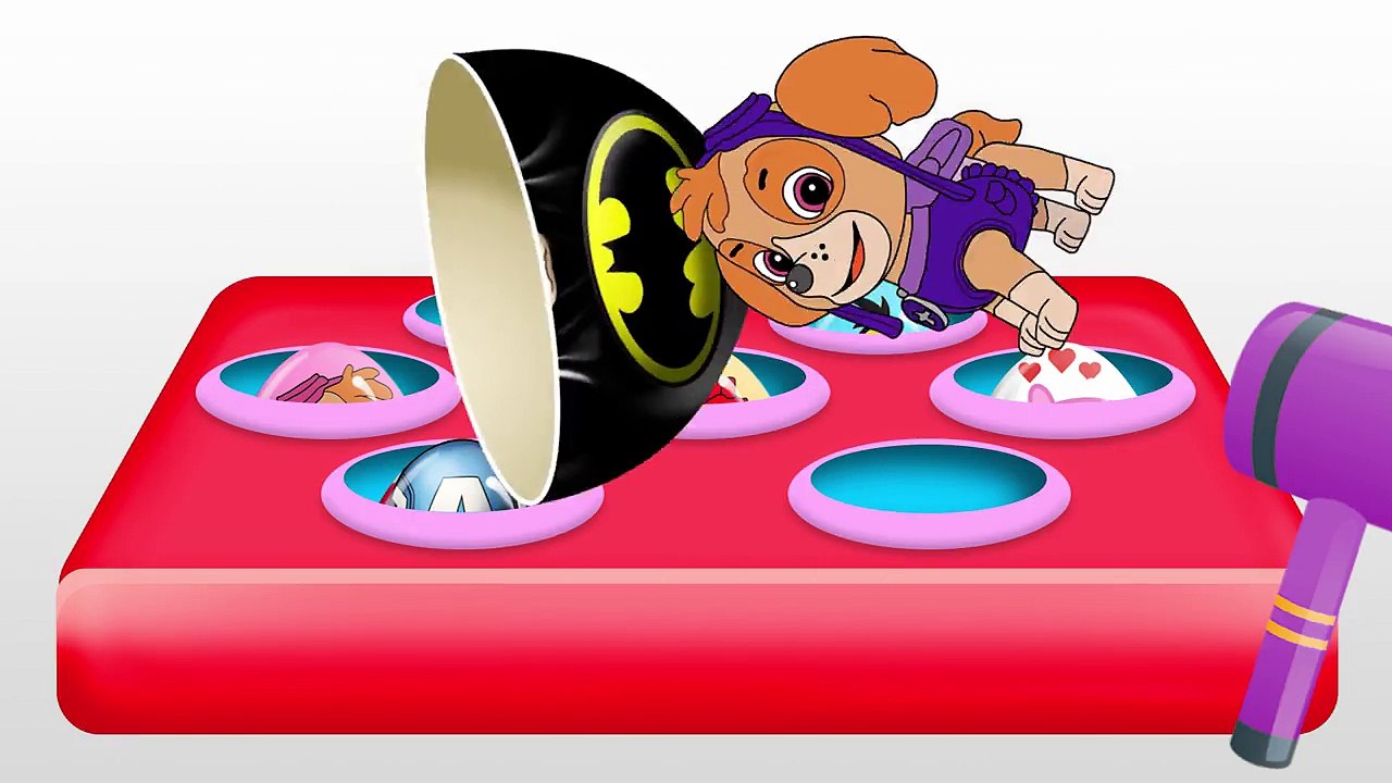 PAW PATROL! LEARN COLORS! Surprise Eggs! Masha! Spiderman! Ironman! Hulk! Video for kids!