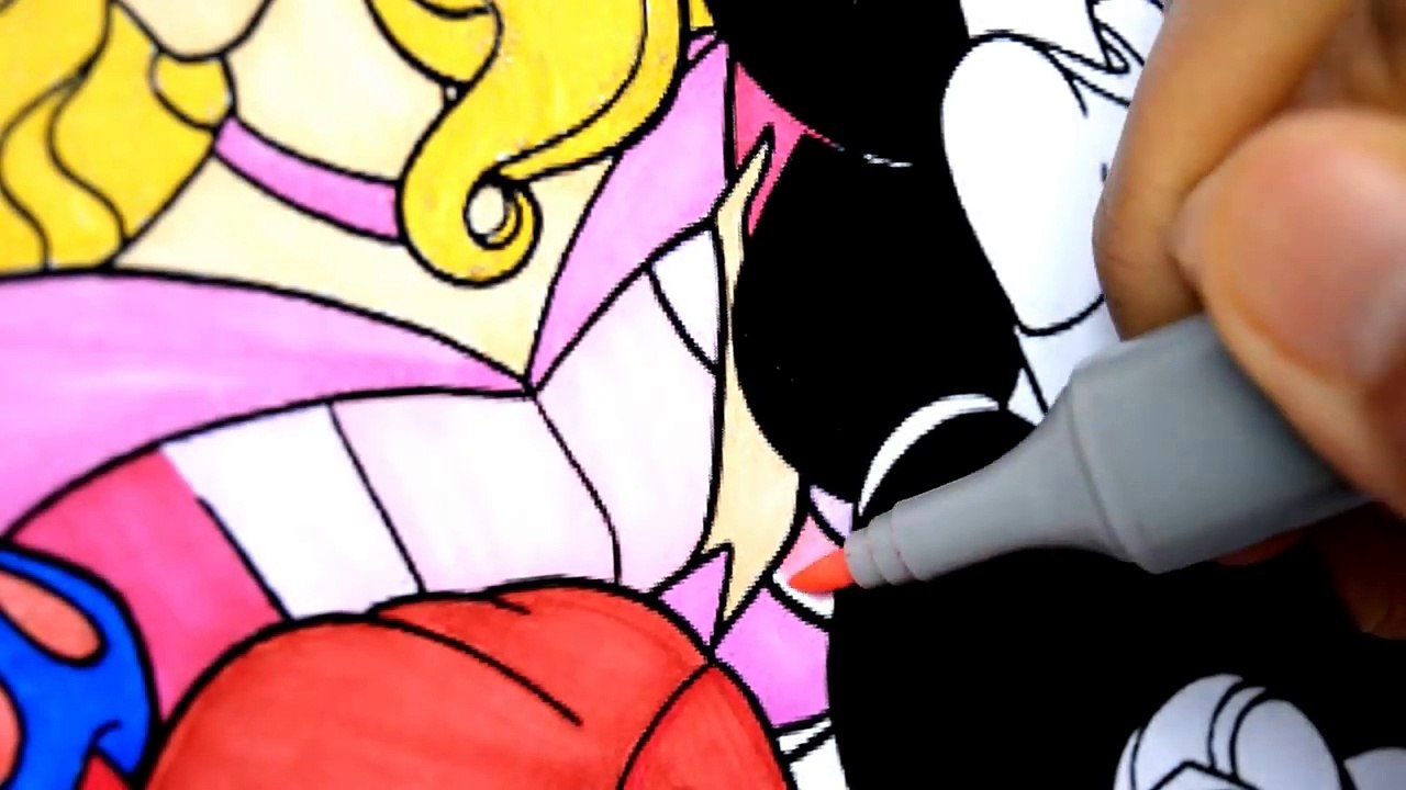 Disney Princess Ariel,Cinderella,Belle,Snowhite Coloring Page kids Fun and Learn