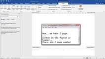 MS WORD 2016 Different Page Number  Position