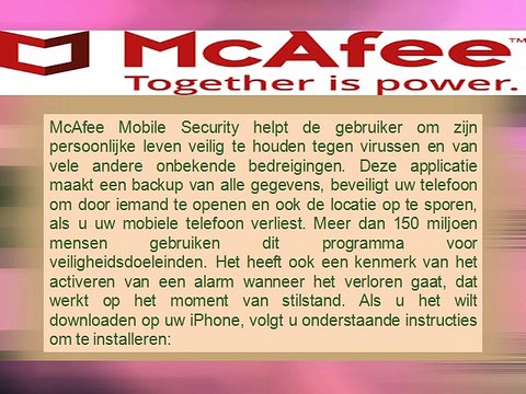 Hoe kan ik McAfee Mobile Security downloaden op mijn iPhone