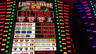 Double Jackpot LIONS SHARE ✦Live Play✦ Slot Machine Pokie at San Manuel, SoCal