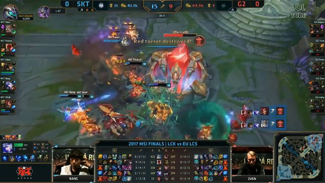 SKT vs G2 Finals Highlights MSI 2017 Game 1 | SK Telecom T1 VS G2 Esports LOLEsports Live