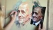 Pastel portrait, Portrait painting, Old man portrait