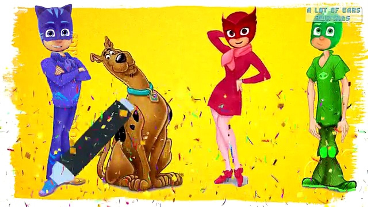 PJ Masks Transforms into Scooby Doo Charers | Learn Colors Learning Videos for Toddlers