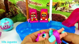 Abriendo 5 Sorpresas de Muñequitas L. O. L. + Piscina de Barbie Glam Pool
