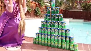 ULTIMATE SPRITE CHALLENGE! Kids Video w/ Princess Rapunzel, Spiderman & Joker in Real Life