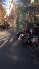 People Prepare to Wait in Line Overnight in California Ahead of iPhone X Release