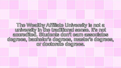 How Would You Rate The Wealthy Affiliate University?