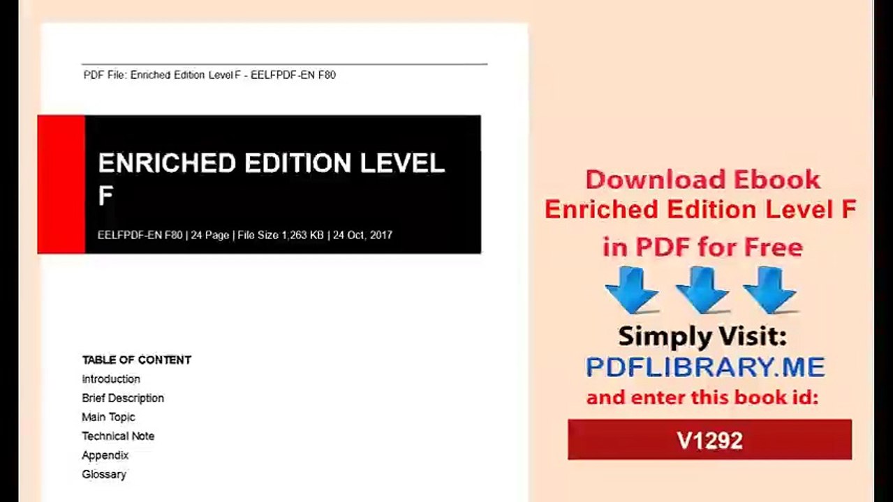 Enriched Edition Level F