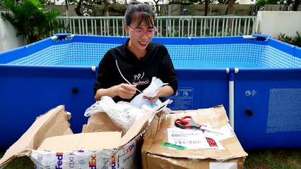 LÀM BỂ BƠI THẠCH GELLI KHỔNG LỒ - GIANT GELLI BAFF SWIMMING POOL