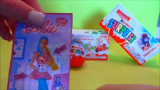 Kinder Surprise Eggs Barbie Fashionista Transformers Hot Wheels Huevos Sopresa!