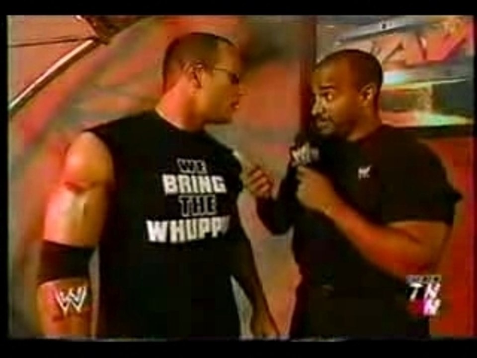 The rock makes fun of brock lesnar and HHH