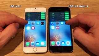 iPhone 6 iOS 9.2.1 vs iOS 9.3 Beta 4 / Public Beta 4 Build #13E5214d Speed Comparison