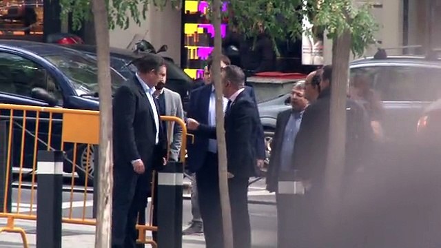 Arribada dels consellers a l'Audiència espanyola