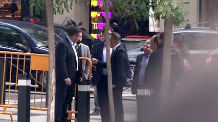 Arribada dels consellers a l'Audiència espanyola