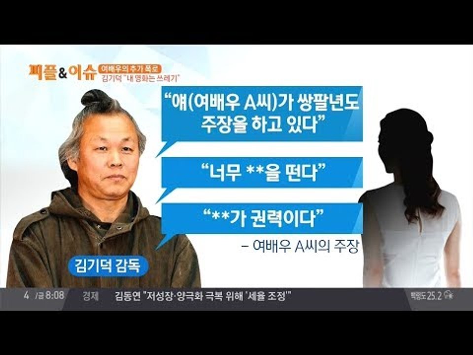 김기덕 고소한 여배우 측의 추가 폭로, 손찌검에 남성 성기까지?