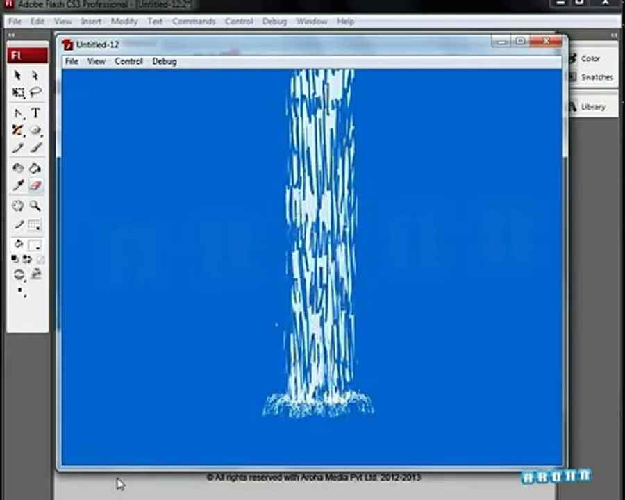 Flash Animation Tutorial- Animate Water Fall in Flash.