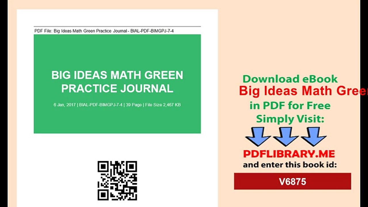 Big Ideas Math Green Practice Journal