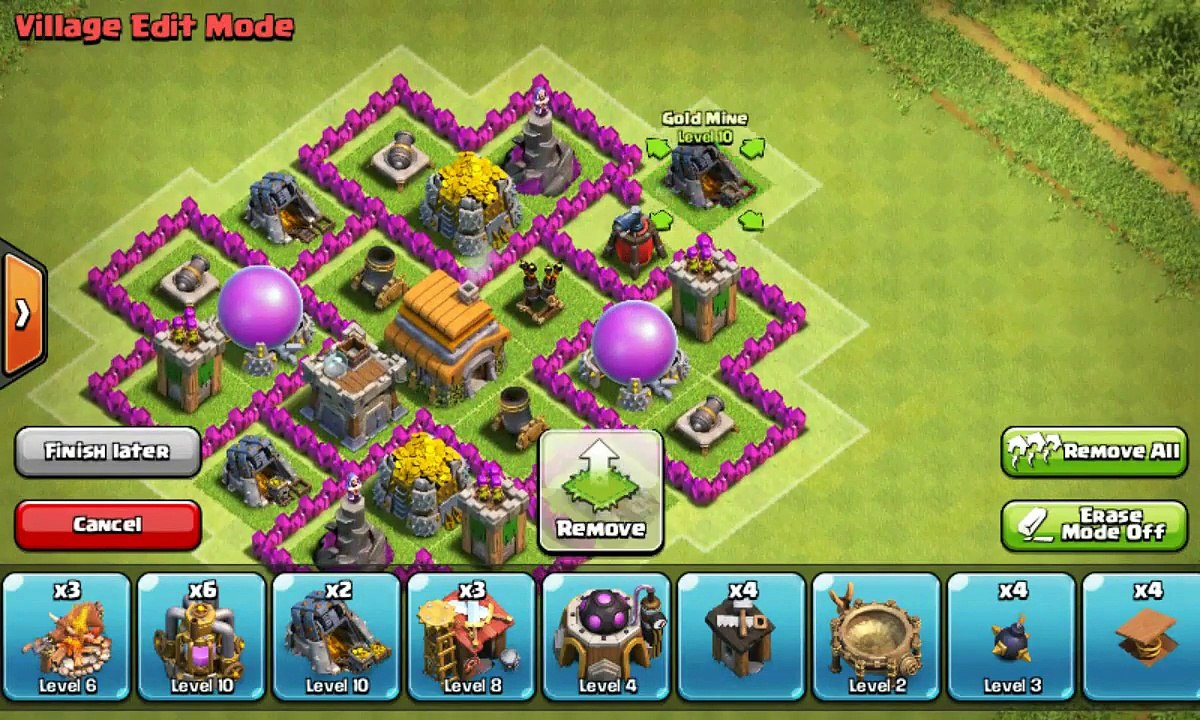 Clash of Clans Town Hall 6 Defense (COC TH6) Hybrid Base Layout Defense Strategi