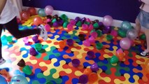 Huge Balloon Pop Toy Challenge - Kinder Surprise Eggs - Frozen - Bubble Gum Candy Prizes