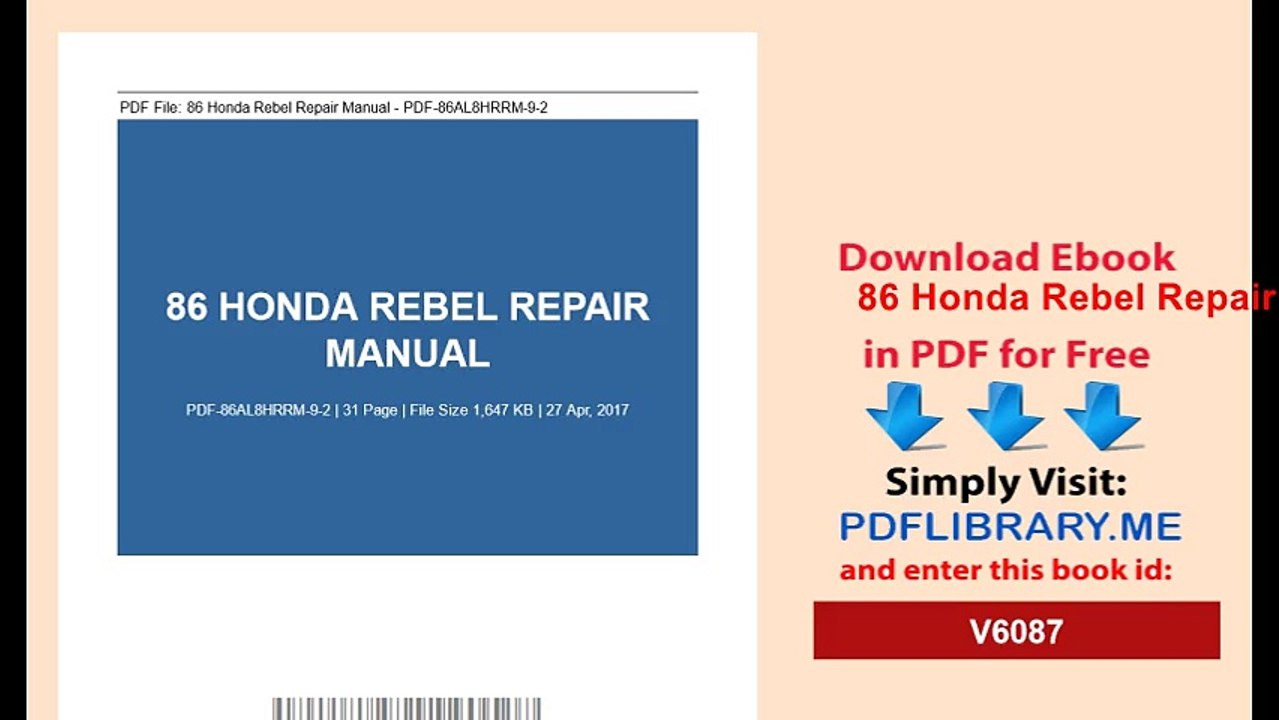 86 Honda Rebel Repair Manual