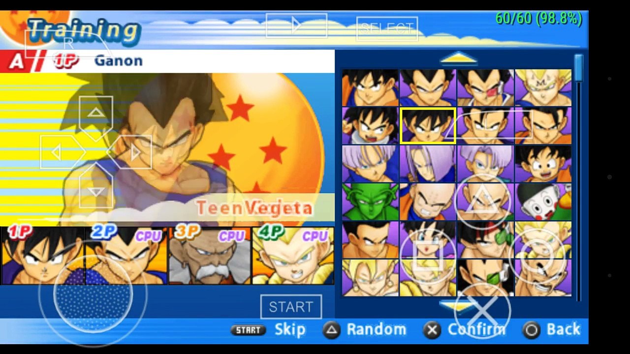 Mod Dragon Ball Z Tag Team (Skill and Skin)